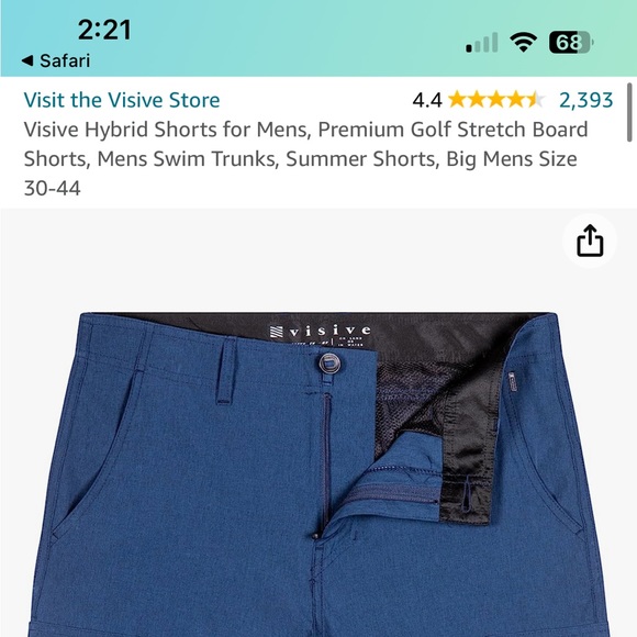 Two Men’s Visive Summer Shorts - Picture 3 of 5